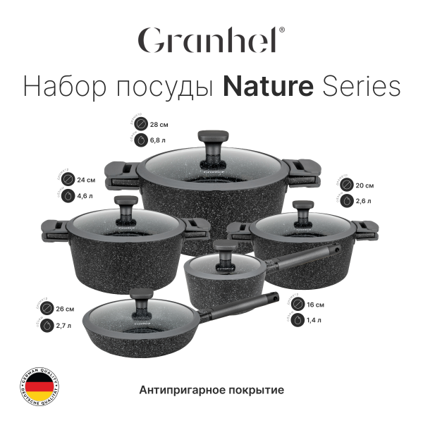 Набор посуды Granhel Nature Series Набор посуды Granhel Nature Series