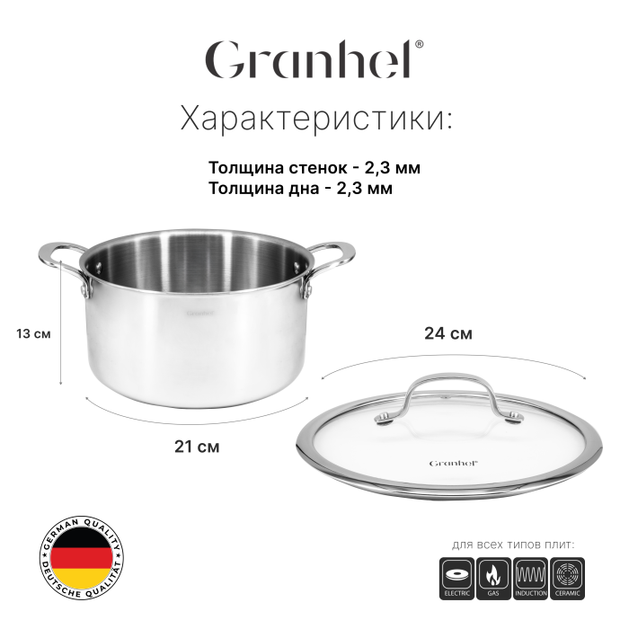 Кастрюля Granhel MIDO Series 24