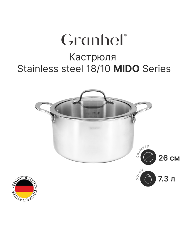 Кастрюля Granhel MIDO Series 28