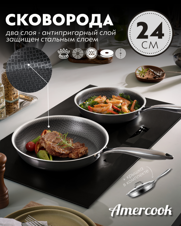 Сковорода Amercook Aristo Pro Series 24