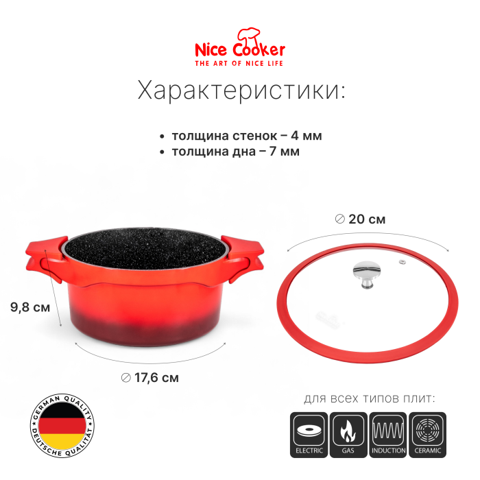 Кастрюля Nice Cooker Helios Series 20