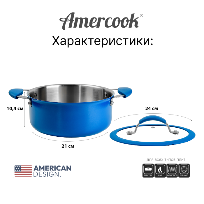 Кастрюля Amercook ARISTO NEO Series 24
