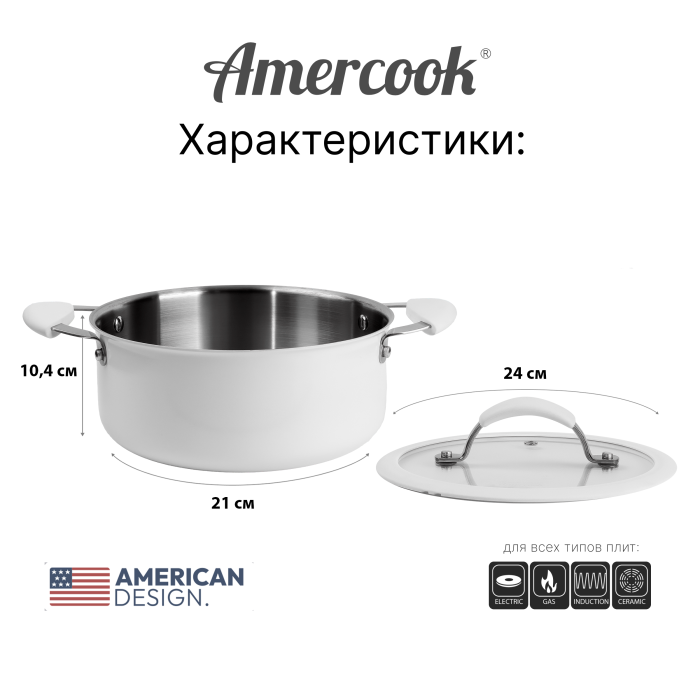 Кастрюля Amercook ARISTO NEO Series 24