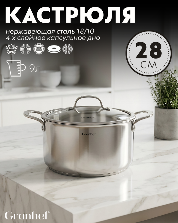 Кастрюля Granhel MIDO Series 28