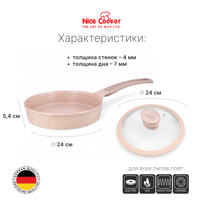 Сковорода Nice Cooker SHELL Series 24