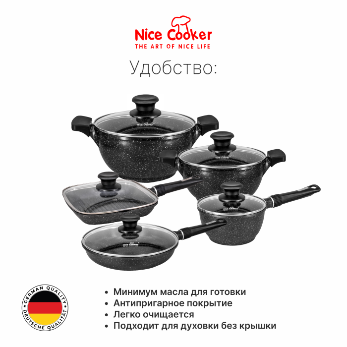 Набор посуды Nice Cooker Pallas Series