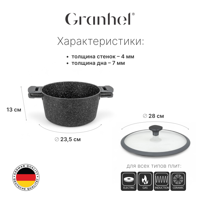 Кастрюля Granhel Nature Series 28